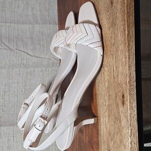 Sanctuary "Lovely" Cream White Heels with Colorful Stitching - 7.5M